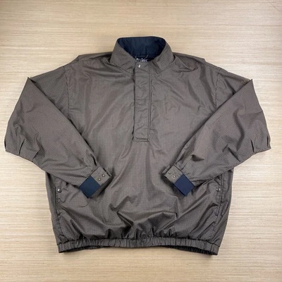 Dryjoys by Foot Joy jacket mens XXL Brown Houndstooth Pattern Pullover Golf - Image 1 of 4