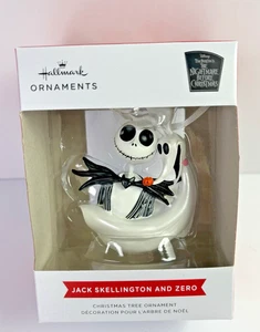 Hallmark Nightmare Before Christmas Jack Skellington and Zero Ornament Disney - Imagen 1 de 1