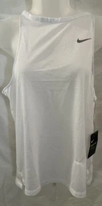 Womens Nike dri-fit Singlet Tank 831778-100 White Small - Picture 1 of 6