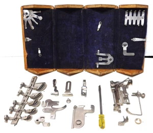 Antique 1889 Singer Sewing Machine Puzzle Box w Attachments Sewing Machine Parts - Picture 1 of 10