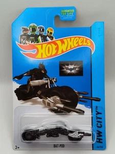 2014 Hot Wheels HW City The Dark Knight Trilogy BAT-POD (Black) VHTF - Picture 1 of 13
