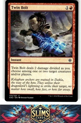 Magic the Gathering MTG Conspiracy: Take the Crown Twin Bolt #173 Buy 2 Get 1 - Image 1 of 2