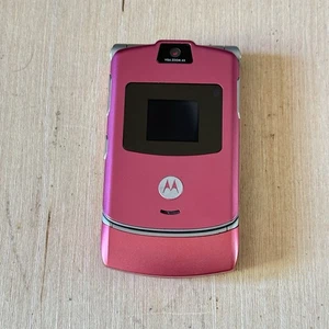 Teléfono Motorola RAZR V3 Rosa Caliente Cingular Abatible “SIN PROBAR” Sin Carga Leer Información ¡Blw! - Imagen 1 de 15