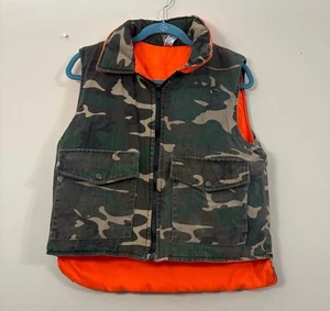 CAMO REVERSIBLE HUNTING PUFFER VEST women’s small vintage cl - Picture 1 of 11