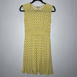 Boden Women’s Thea Sleeveless Short Dress Blossom Tile Yellow Size 4P - Picture 1 of 5