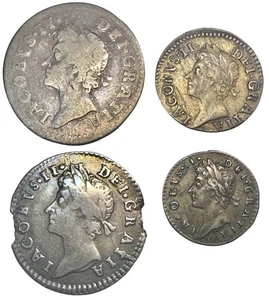 Jakob II., 1688 kompletter Maundy Satz, seltenes Datum. - Bild 1 von 2