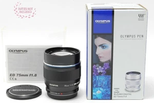 [Almost Unused] Olympus M.Zuiko Digital 75mm F/1.8 ED Black For Micro From JAPAN - Picture 1 of 18