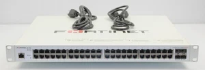 Fortinet | FS-448D-FPOE | Conmutador administrado Gigabit de 48 puertos con 2 fuentes de alimentación - Imagen 1 de 9