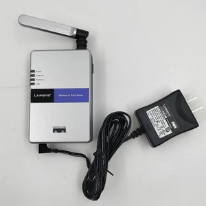 Linksys WPS54G Wirless-G serwer druku 54Mbps z oryginalnym kablem zasilającym - Zdjęcie 1 z 3