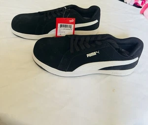 Puma Iconic Men Low Comp Toe Work Sneaker Size 12.0 M, Blk Suede - Picture 1 of 5
