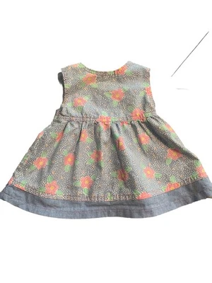 Vestido floral Lee Girls vintage años 80-90 talla 18 meses - Hecho en EE. UU. Foto 1 de 4