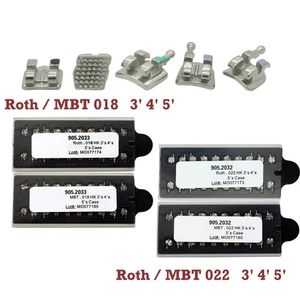 Brackets de ortodoncia dental soporte de metal MIM MINI Roth MBT 022 018 345 con ganchos - Imagen 1 de 63