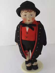 Antique Gerbruder Bing Cloth Boy Doll Original Clothes Painted Face Exc. c. 1920 - Picture 1 of 9