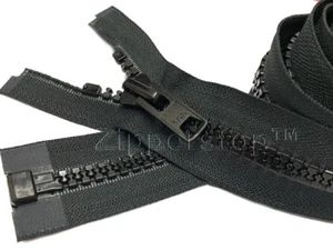 YKK #10 6" - 48" VISLON Heavy Duty Zippers Large Molded Separating Made in USA - Picture 1 of 11