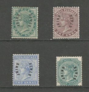 INDIEN/JIND SG1-4 das seltene QV Set auf 4a NEUWERTIG - Bild 1 von 2