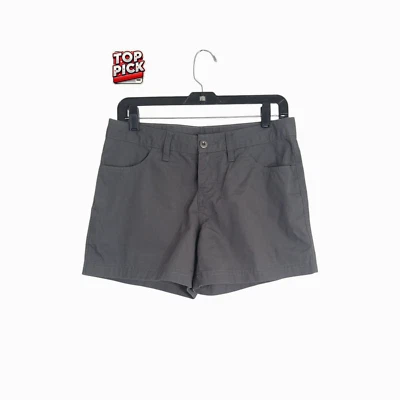 Pantalones Cortos Patagonia Worn Wear Para Mujer 4 Gris Exterior Mezcla Algodón Bolsillos de tiro medio Foto 1 de 4