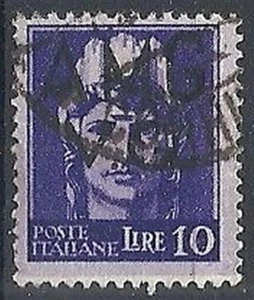 1945-47 TRIESTE AMG VG USATO 10 LIRE VARIETà BORDO COLORATO - RR10721 - Foto 1 di 1