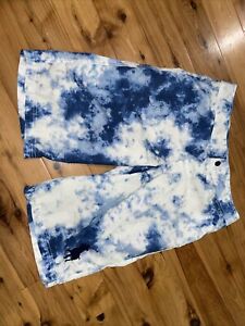 Polo Ralph Lauren BIG Pony Swim Trunks Board Shorts Boys XL 18 - 20 Blue Tie Dye