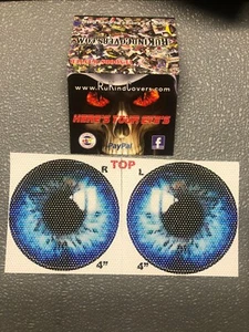 Headlight BLUE Eye Graphics Kit Decal Cover Brute Force 4' round - Picture 1 of 12