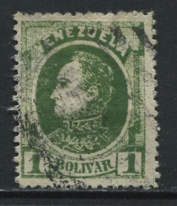 Venezuela 1880 1 bolivar green used - Foto 1 di 1