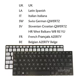 Teclado portátil para ASUS S430F S430FA S430FN S430U S430UA S430UF S430UN, retroiluminado - Imagen 1 de 13