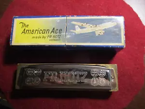 Armónica vintage en caja The American Ace FR Hotz ~ Alemania - Imagen 1 de 2
