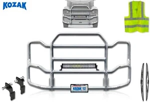 Protector de ciervos de rejilla grande, soporte, barra LED compatible con Mack CH Set-Back 2004+ - Imagen 1 de 7
