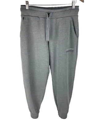 Брюки тренировочные All Saints Lucia металлик размер США 6 серые для бега на шнурке с надписью - Изображение 1 из 4