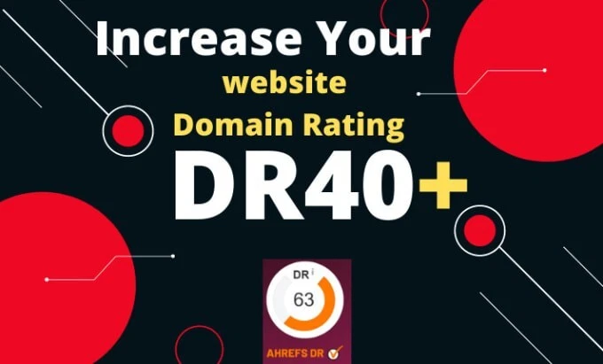 SEO website increase domain rank to Ahrefs 40 plus,backlinks increase DA TF DR - Image 1 of 1