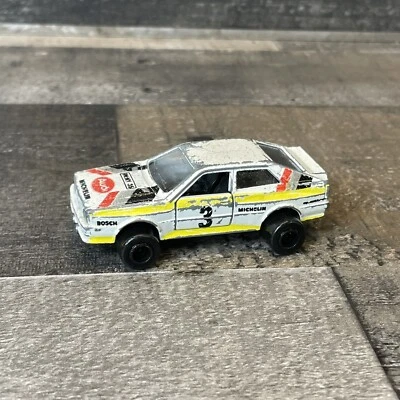 Majorette White #3 Audi Quattro Rally Car #221 France - Photo 1/4