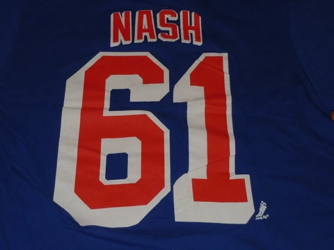NEW YORK RANGERS RICK NASH SHIRT MENS LARGE REEBOK BLUE NHL Cover