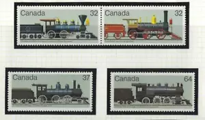 KANADA 1984 EISENBAHN LOKOMOTIVEN 4 STÜCK UNMONTIERT NEUWERTIG. MNH - Bild 1 von 1
