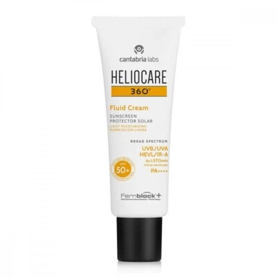 Heliocare 360° Fluid Cream SPF 50+ - 50ml | Broad Spectrum Sun Protection NEW