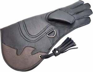 Extra Long Leather Falconry Glove. Bird Handling Glove. Falconry Glove