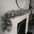 Premier 6ft (1.8m) Christmas Silver Garland With Some Glitter Tips 