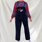 Disney vintage dungarees black corduroy mickey mouse short overalls