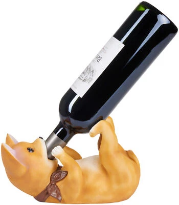 Portabotellas de Vino BRUBAKER Perro Sediento - Chihuahua - Animales Borrachos - Poliresina Foto 1 de 4