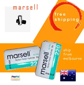 6x Marsell NIMH 9V Rechargeable battery 220mAh Toy alarm long life - Picture 1 of 1