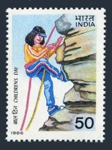 India 1131,MNH. Children's Day.1986.Mountain climber. - Picture 1 of 1