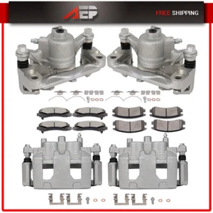 Front & Rear Brake Calipers with Brake Ceramic Pads For 06-2010 Chevrolet Impala - Bild 1 von 6