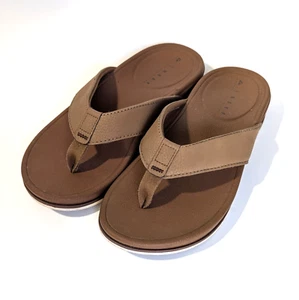 Reef Cushion Bonzer Flip Flops Herren Größe 8 hellbraun Slipper Freizeit Komfort Sandalen - Bild 1 von 9