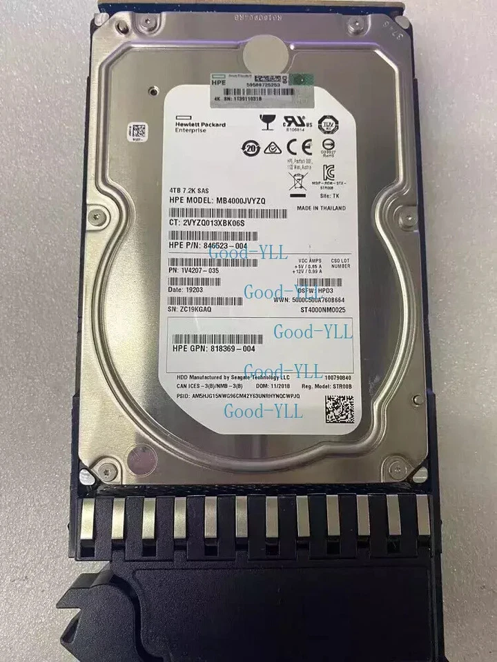 NEW HPE MSA K2Q82A 801557-001 4TB 12G SAS 7.2K 3.5" MIDLINE HDD Hard Drive - Image 1 of 1