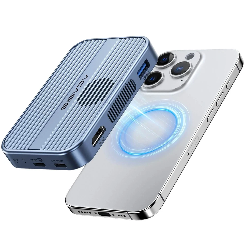 ACASIS Magnetic iPhone Dock with SSD Enclosure 10Gbps for iPhone 15/16/17 Series - Image 1 of 4
