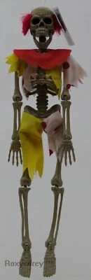 Decoração de palhaço de Halloween vestido esqueleto pendurado 16 polegadas de comprimento nova com etiquetas - Imagem 1 de 2
