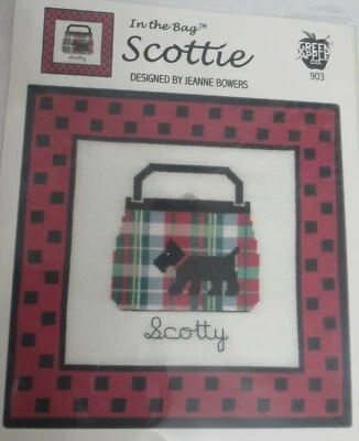 Cross Stitch In the Bag Scottie Pattern Purse Green Apple Co. New  - Image 1 of 4