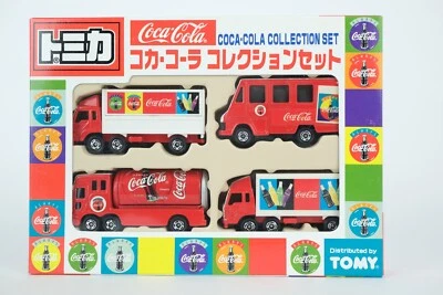 TOMY Japan Tomica Coca Cola Collection Set of 4 1/72 Delivery Trucks 1997 - Image 1 of 3