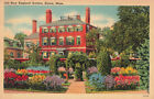 Postcard Massachuestts Old New England Garden & House Landscapes Salem Ma Linen