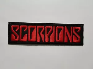 SCORPIONS ROT Logo bestickt AUFBÜGELN ODER NÄHEN AUFNÄHER - Bild 1 von 1