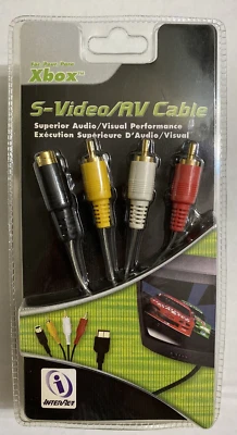 NEW/SEALED Inter Act S-Video/AV 6ft Cable for XBOX. - Image 1 of 3