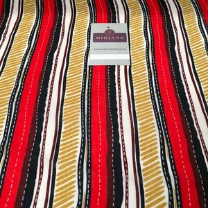 Kleiderstoff rot & marine Georgette Krepp Leinenoptik 150 cm breit MK1095-17 - Bild 1 von 11